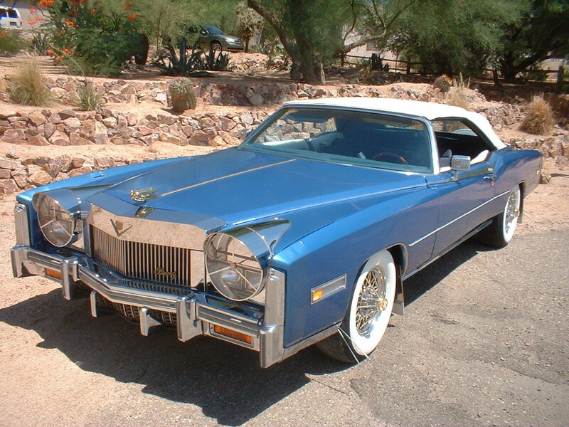 Blue Cadillac Convertible