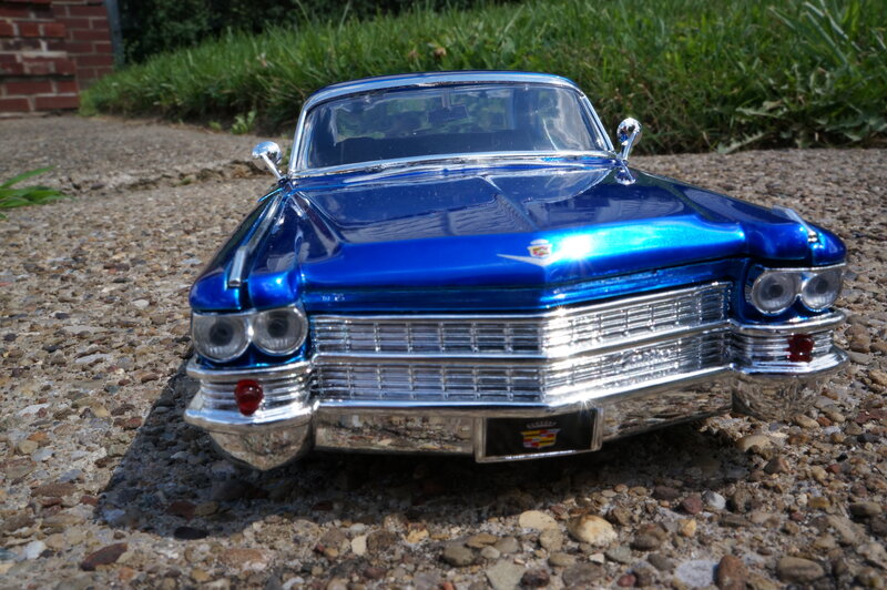 Blue Cadillac Model Car