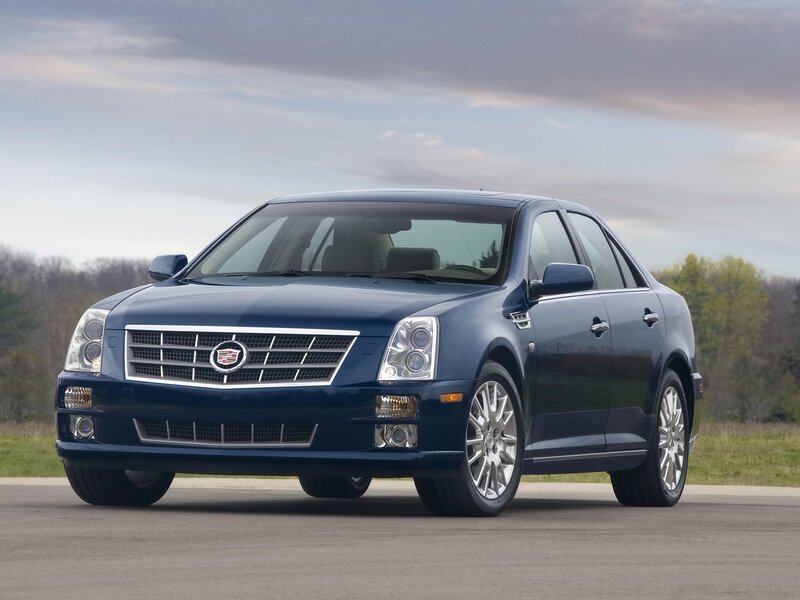 blue cadillac sedan