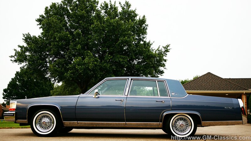 Blue Cadillac Sedan — Calm, Afternoon, Photograph, Tree