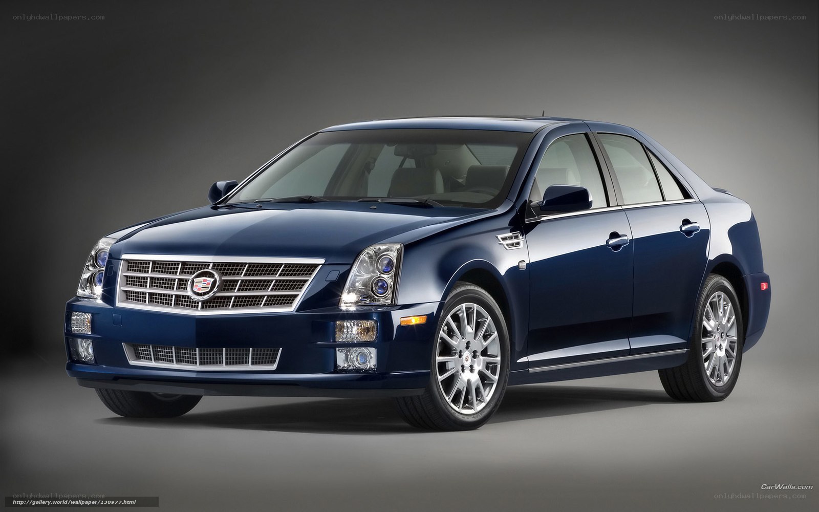 blue cadillac sedan