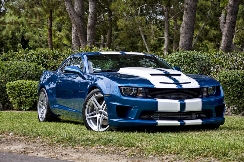 Blue Camaro Car — Calm, Afternoon, Photograph
