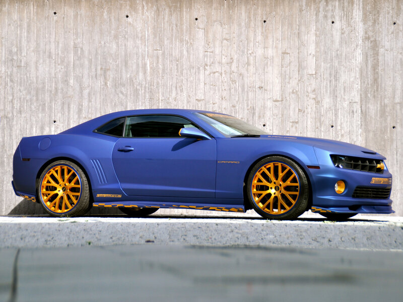 Blue Camaro Car — Dramatic, Photograph