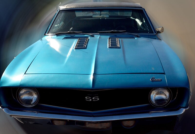 Blue Camaro Ss — Dramatic, Photograph