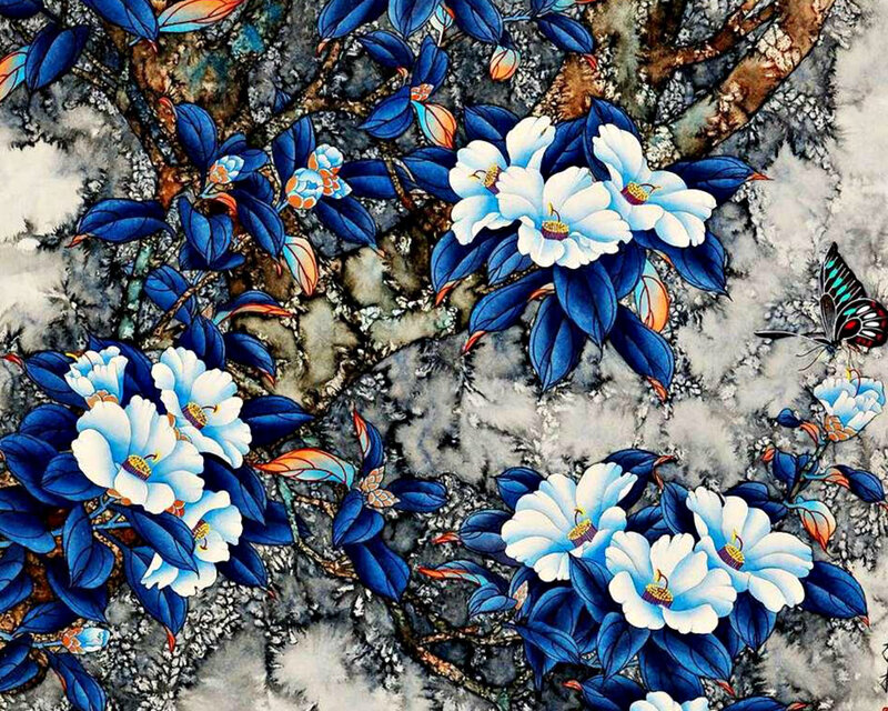 Blue Camellia Flowers