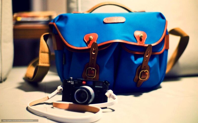 Blue Camera Bag and Leica M6