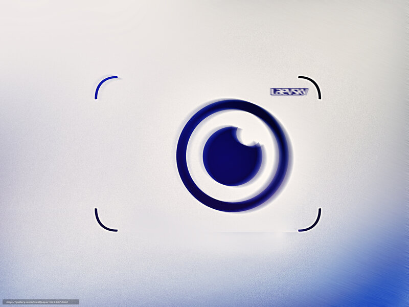 Blue camera lens logo