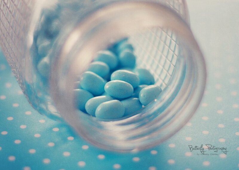 Blue Candies in Jar