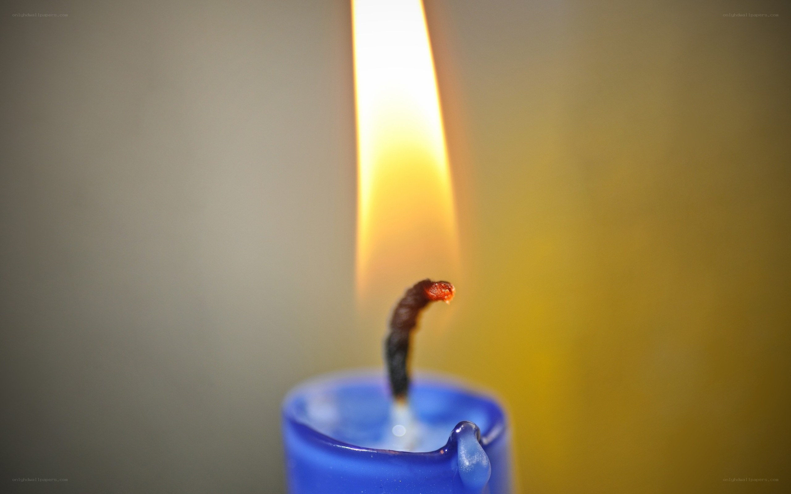 blue candle flame