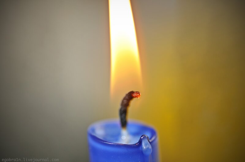 blue candle flame