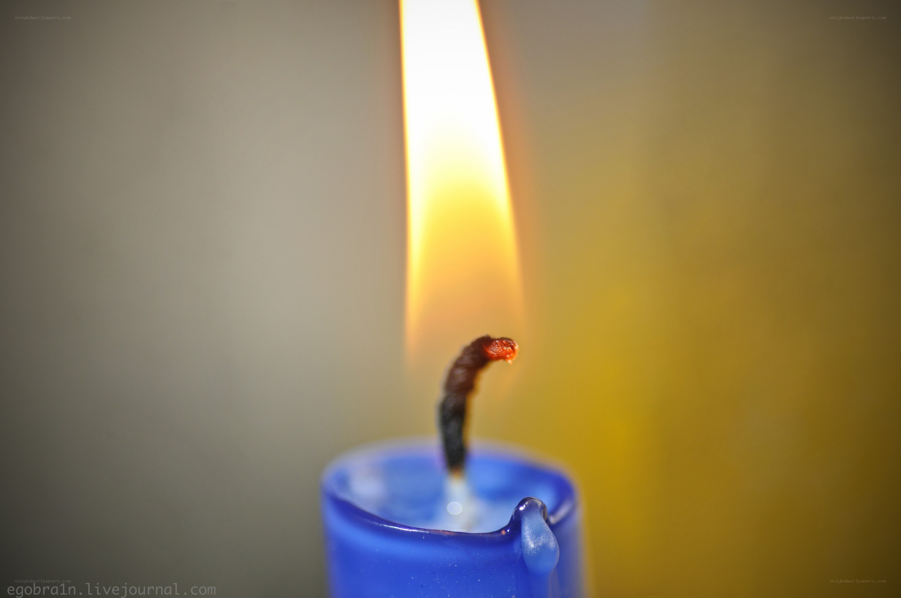 blue candle flame