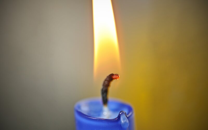 Blue Candle Flame — Calm