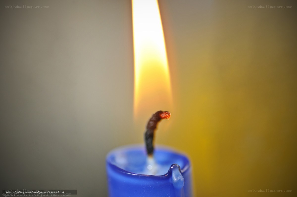 blue candle flame