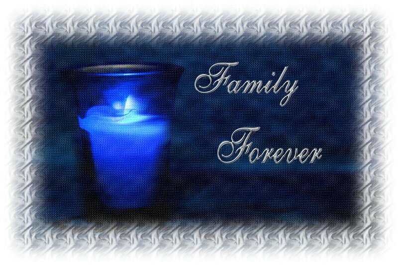 Blue Candle in Glass — Somber
