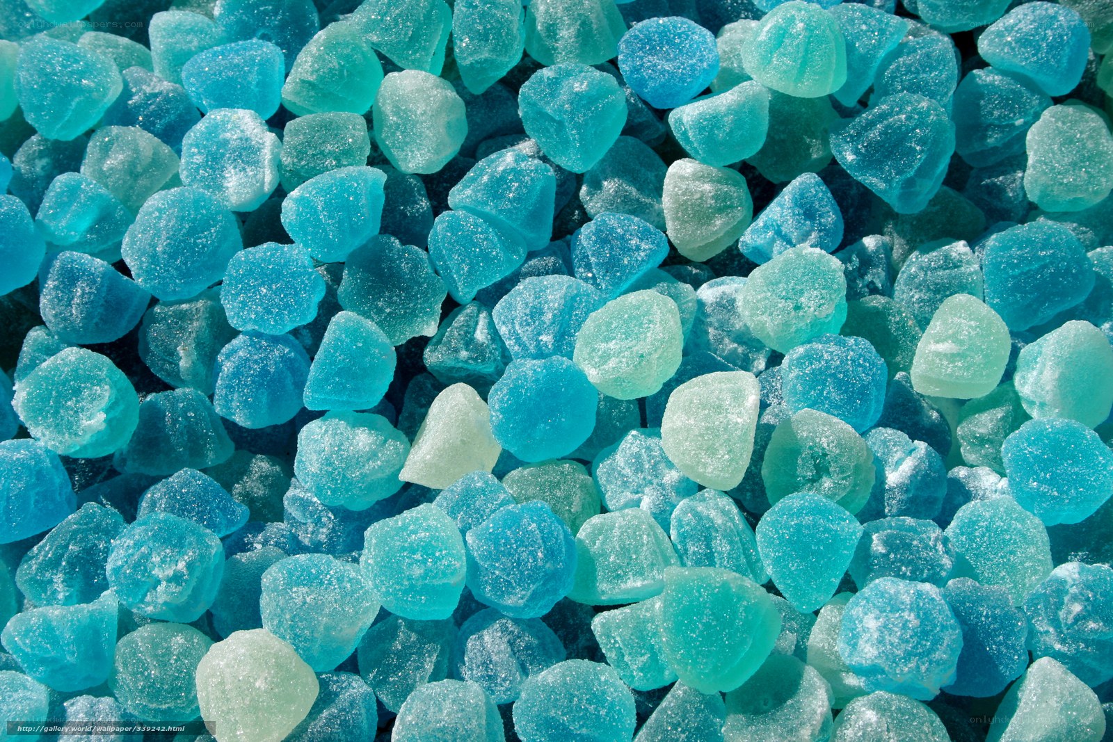 Blue candy rocks
