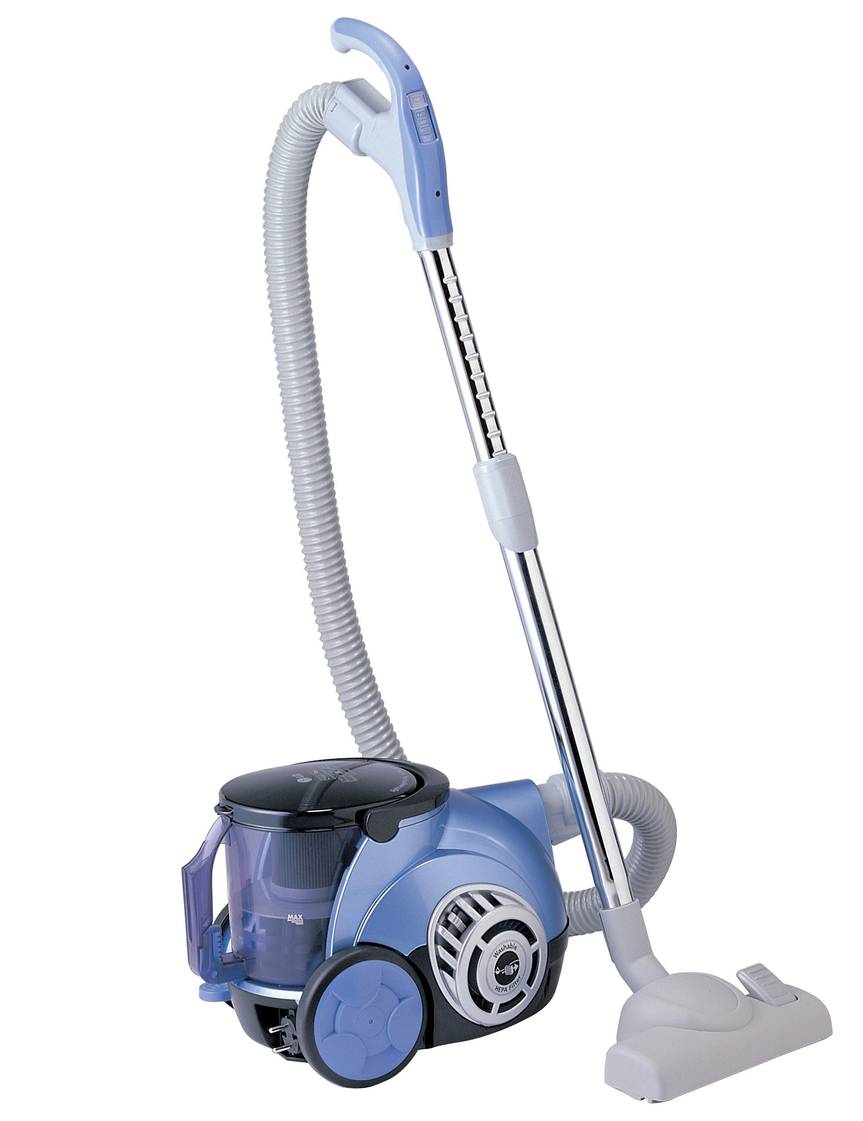 blue canister vacuum cleaner