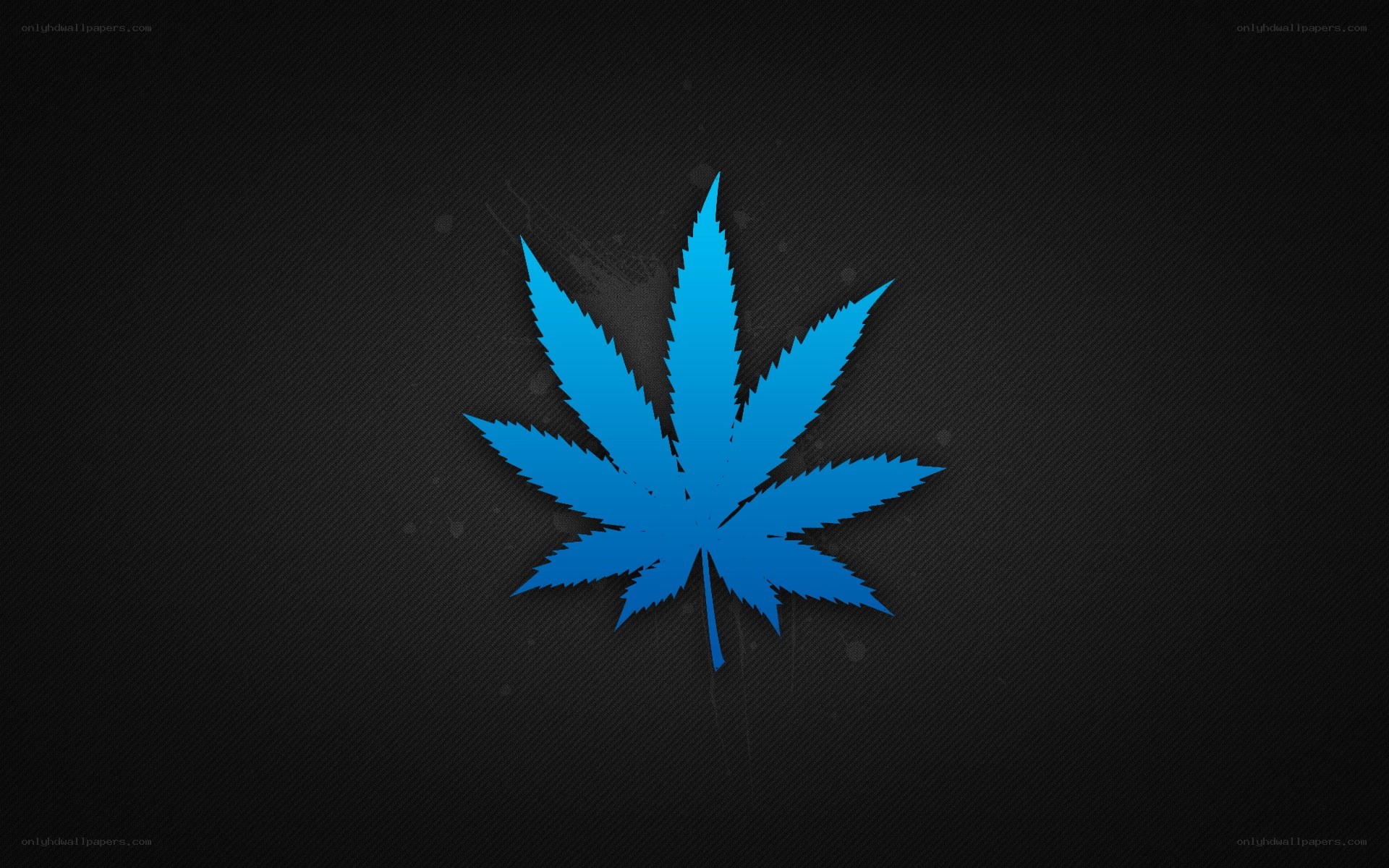 blue cannabis leaf icon