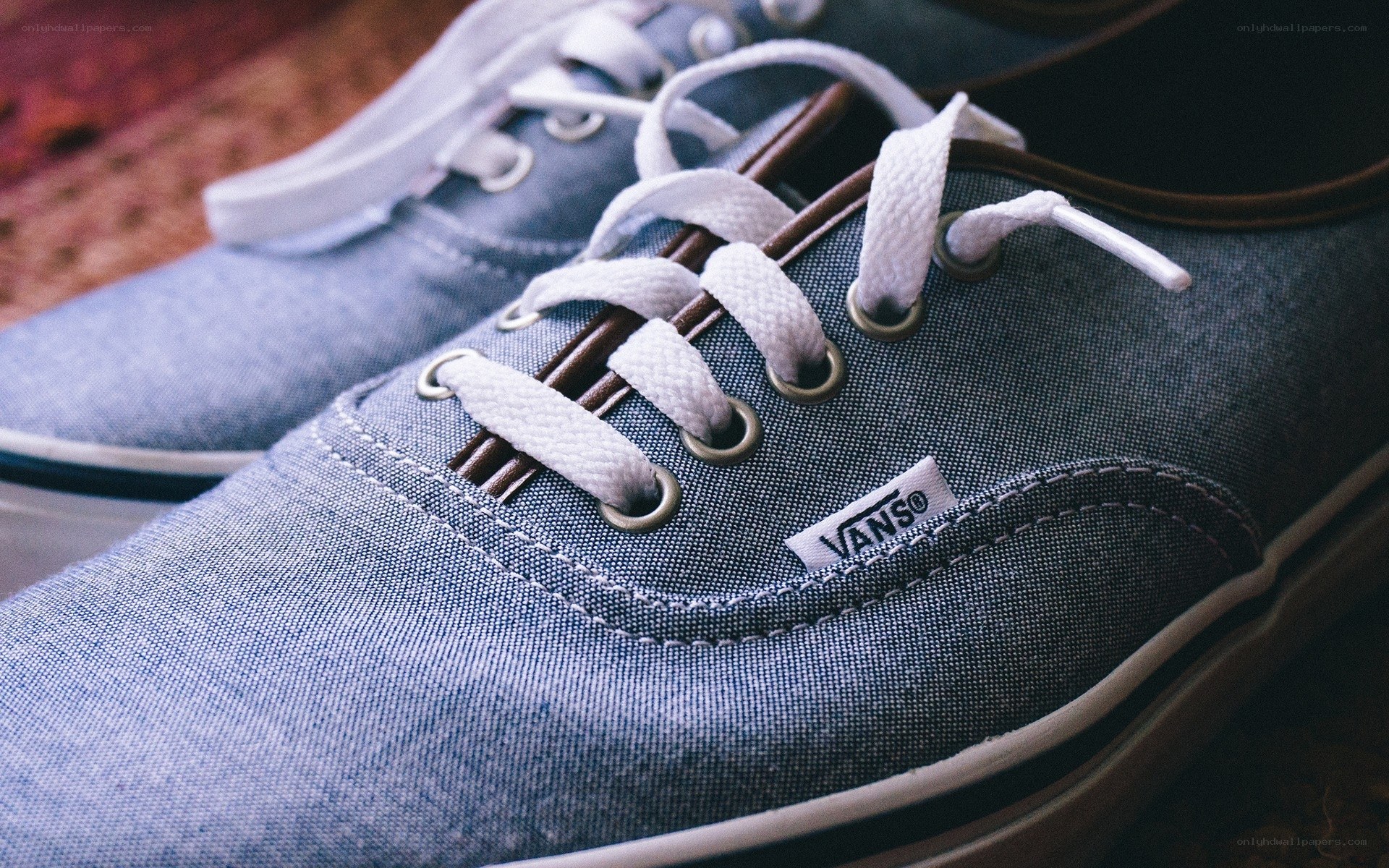blue canvas sneakers