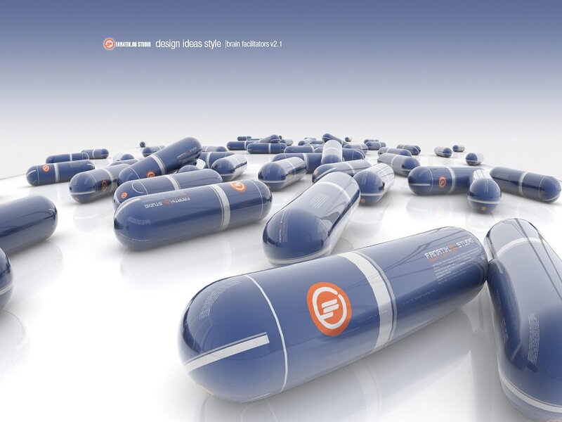 Blue capsule design concept