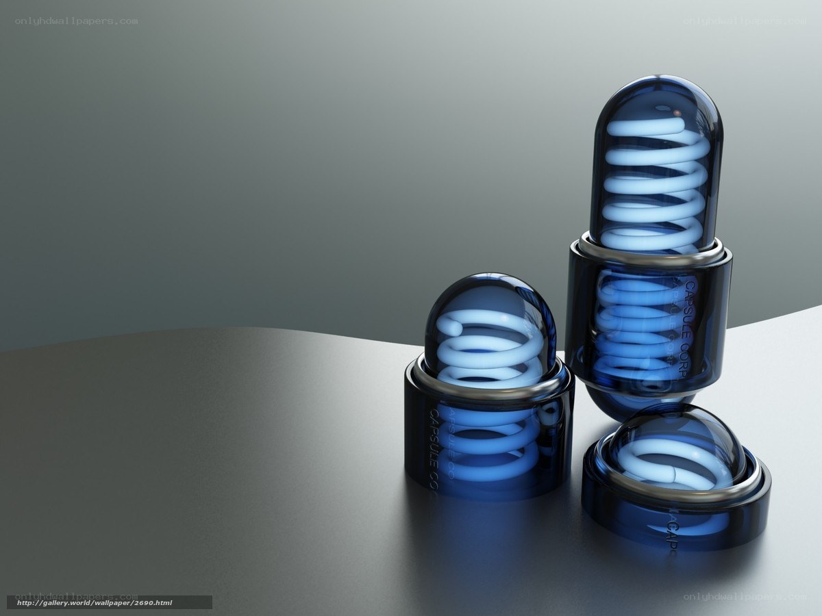 Blue capsule lamps on table