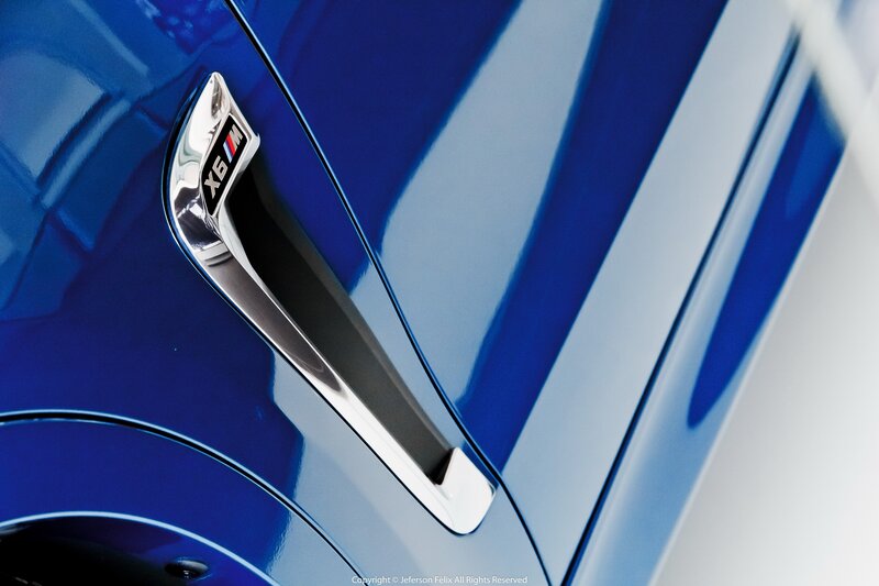 Blue Car Door Handle