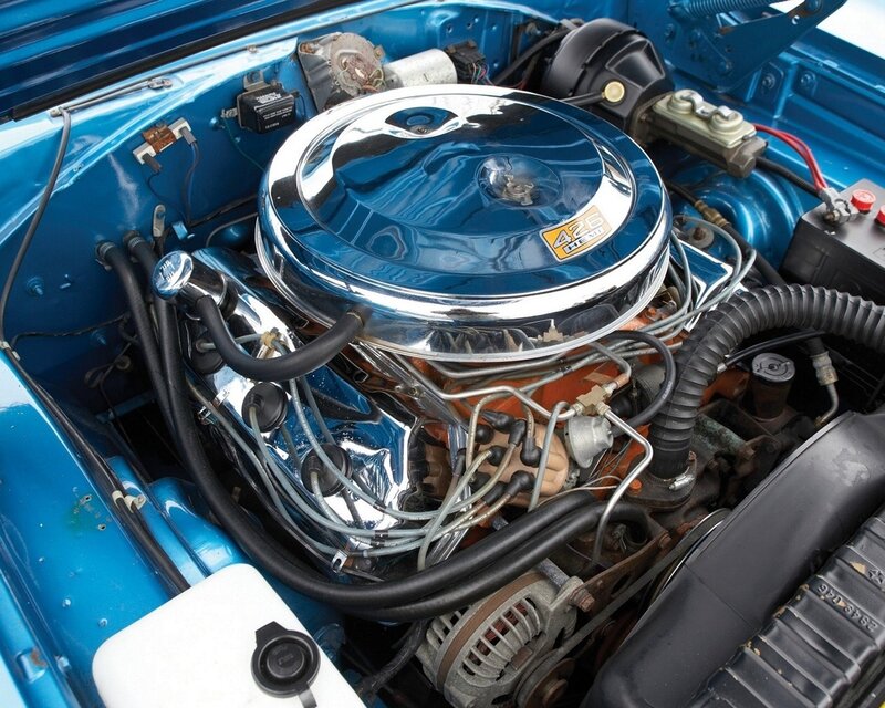Blue Car Engine — Mechanical, Photograph, Air Cleaner