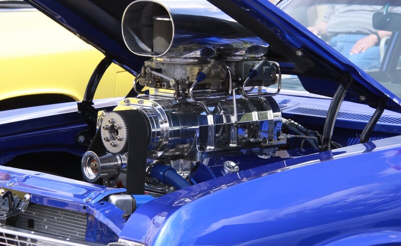 Blue Car Engine — Mechanical