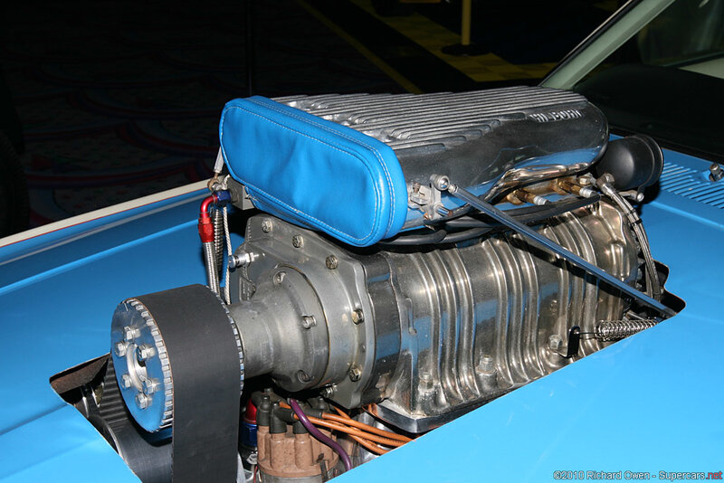 Blue Car Engine