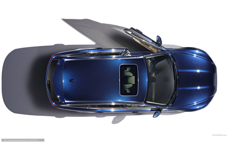 blue car from above