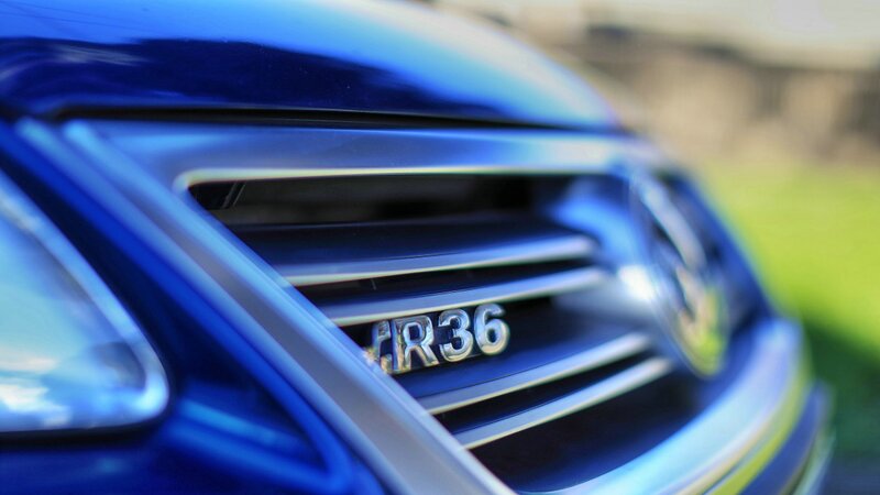 Blue Car Front Grille