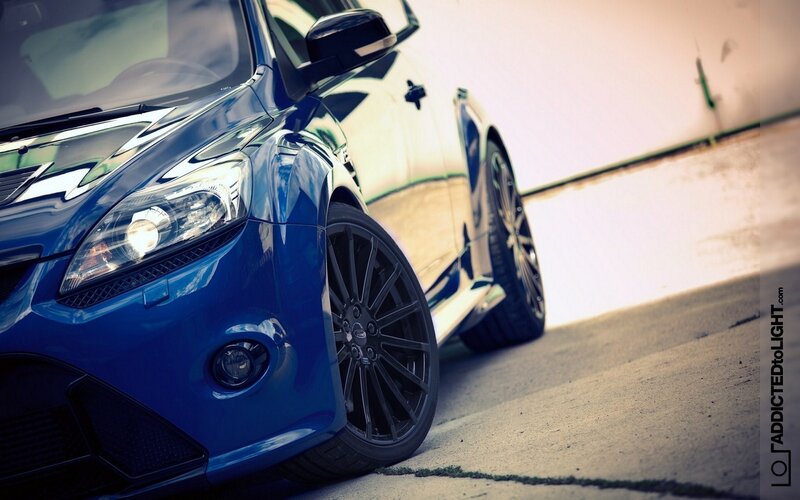 blue car front view
