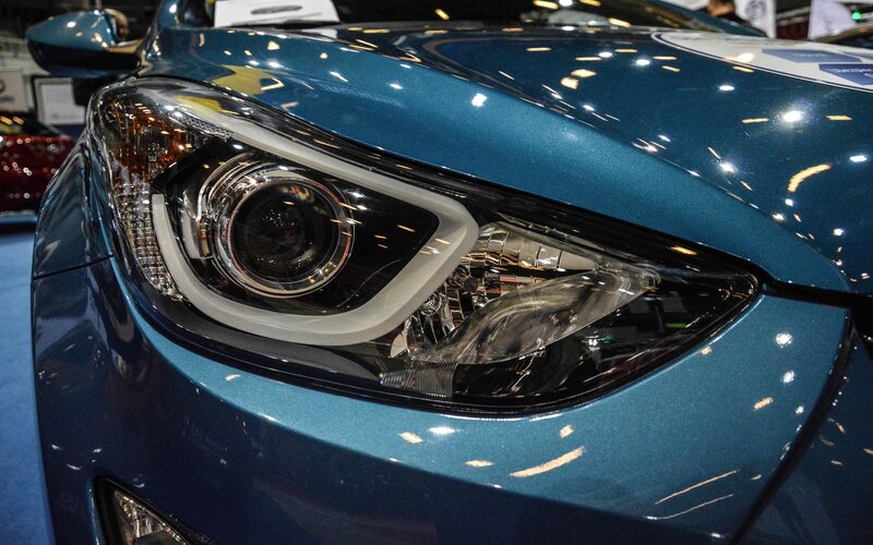 Blue Car Headlight — Neutral