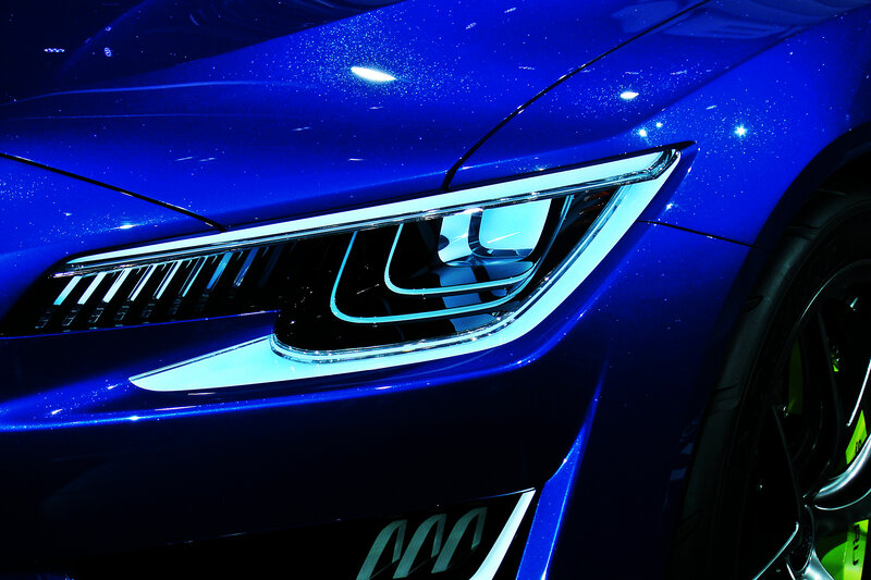 Blue Car Headlight