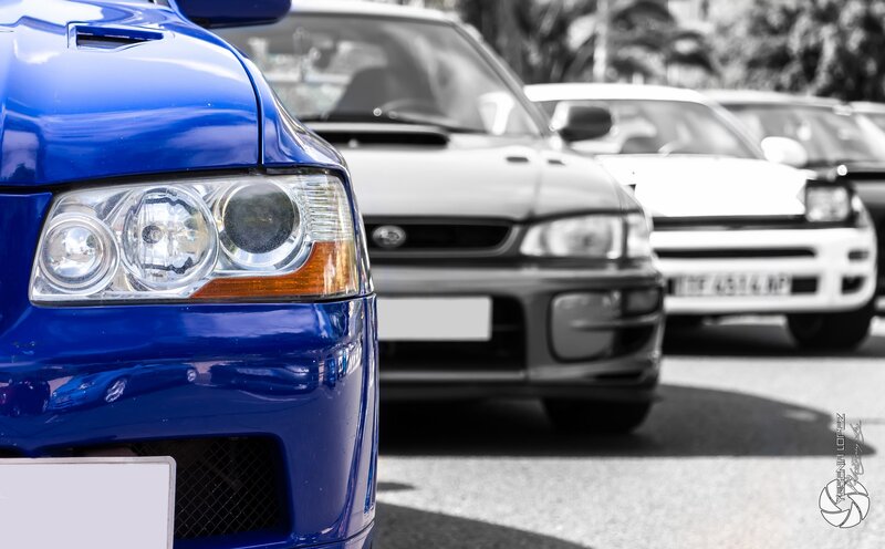 Blue Car in Front