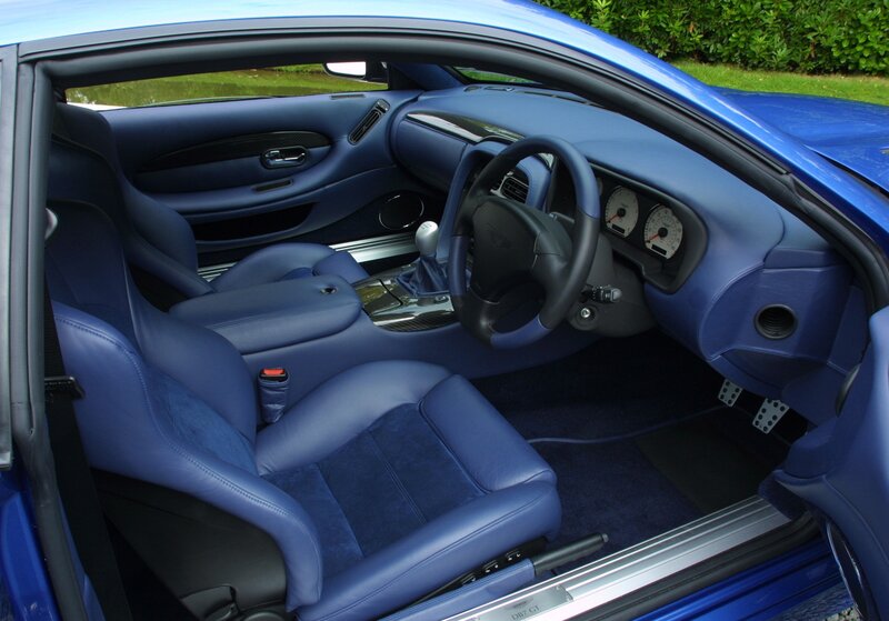 blue car interior