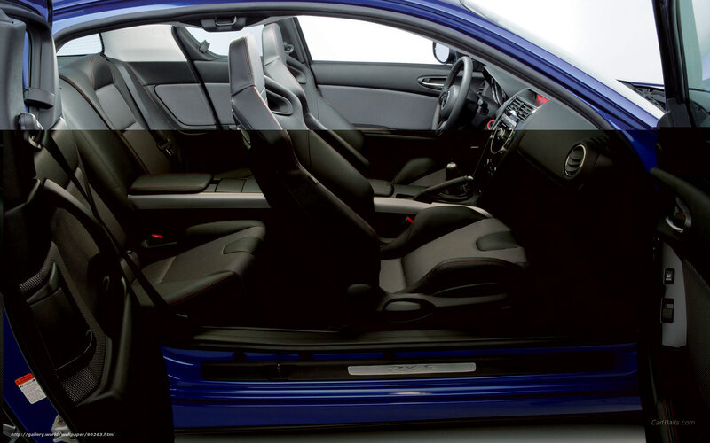 blue car interior view