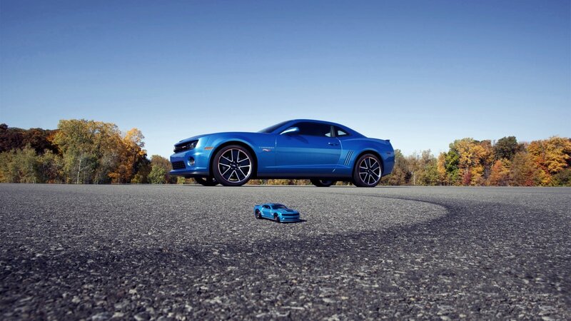 Blue Car on Asphalt — Serene