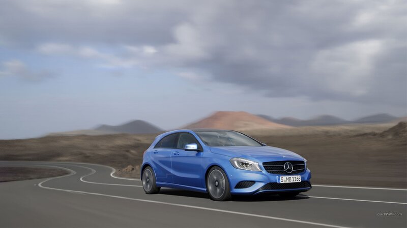 Blue Car on Road — Dynamic, Afternoon, 3d Render