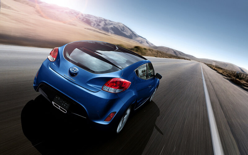 Blue Car on Road — Dynamic, Afternoon
