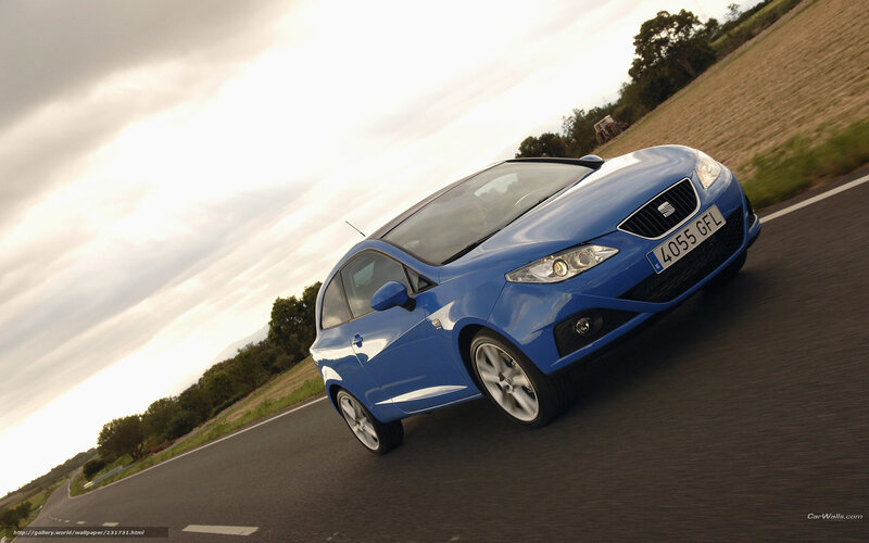 Blue Car on Road — Dynamic