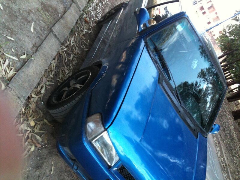 Blue Car Parked