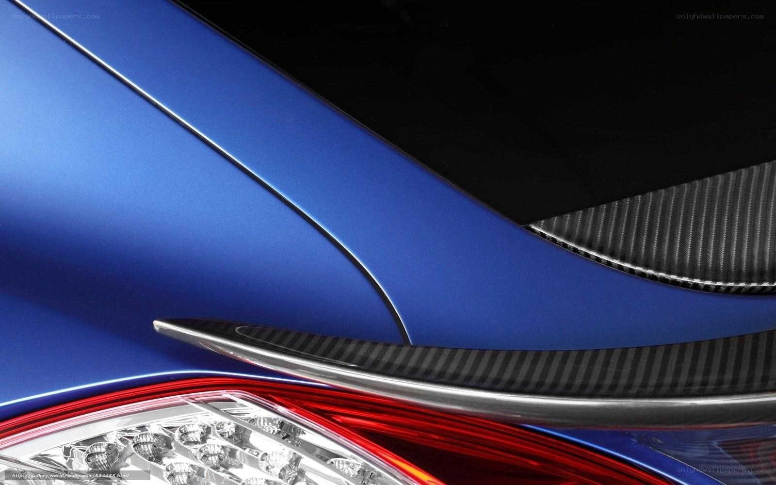 blue car rear detail