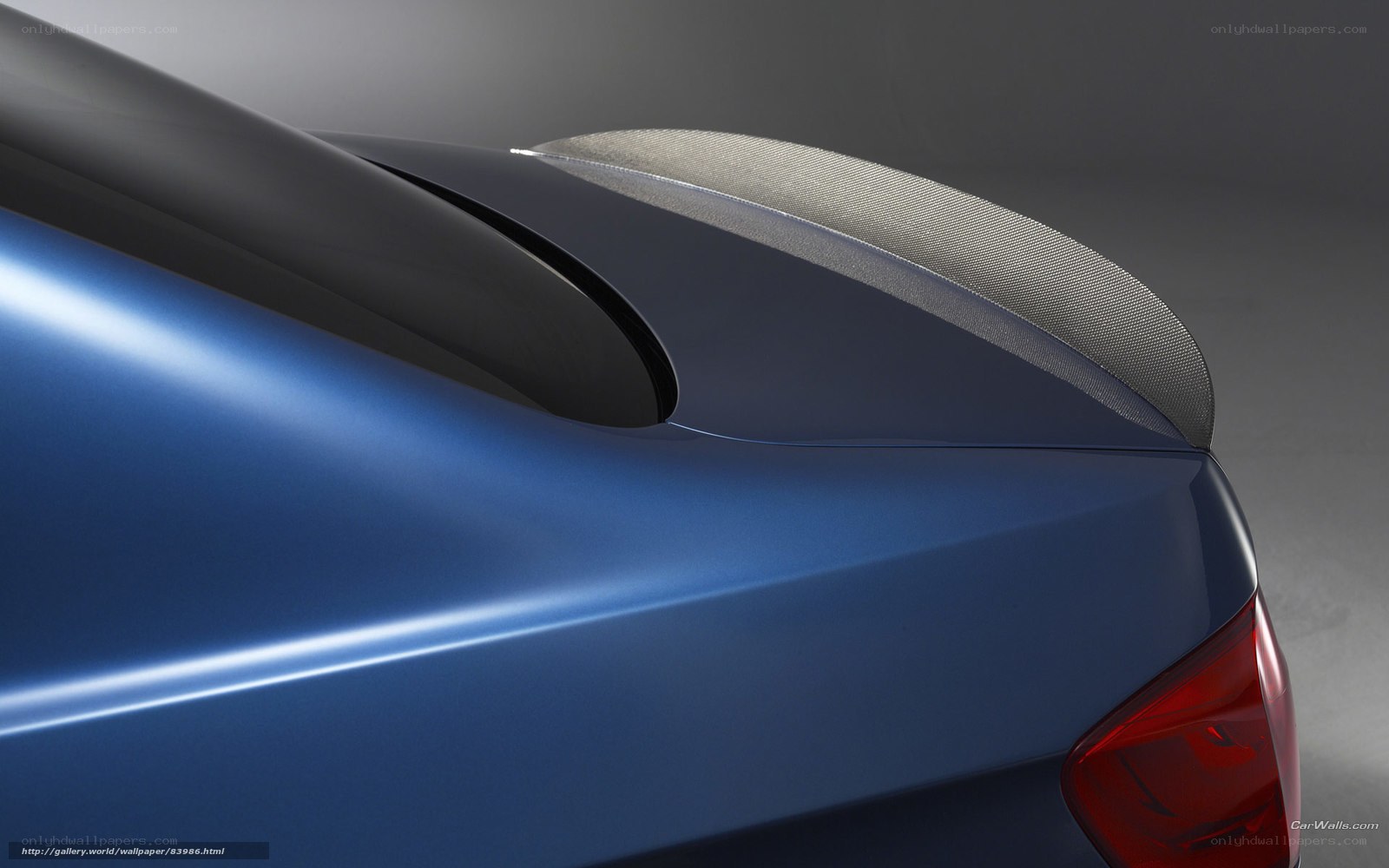 blue car rear spoiler