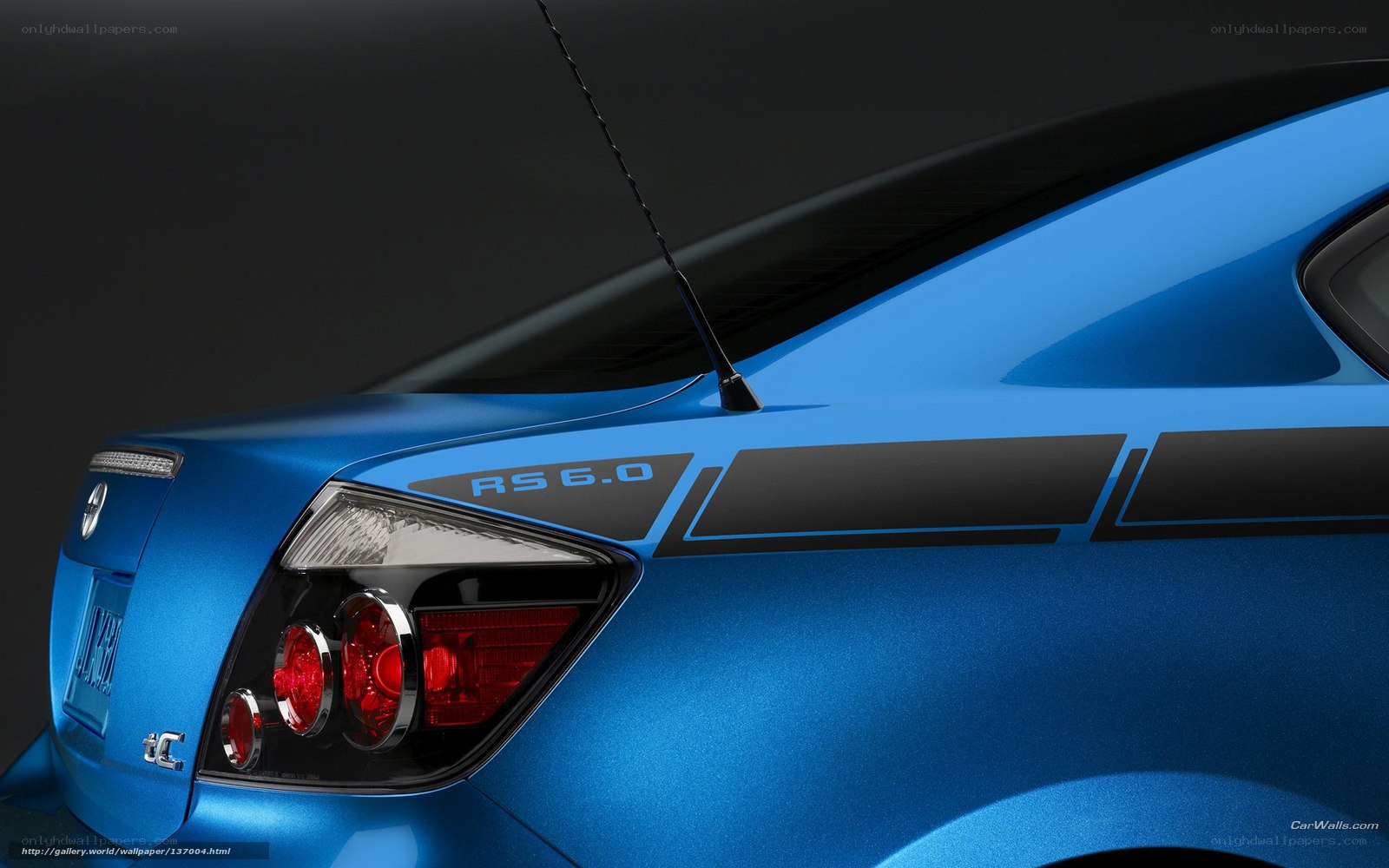 blue car rear view