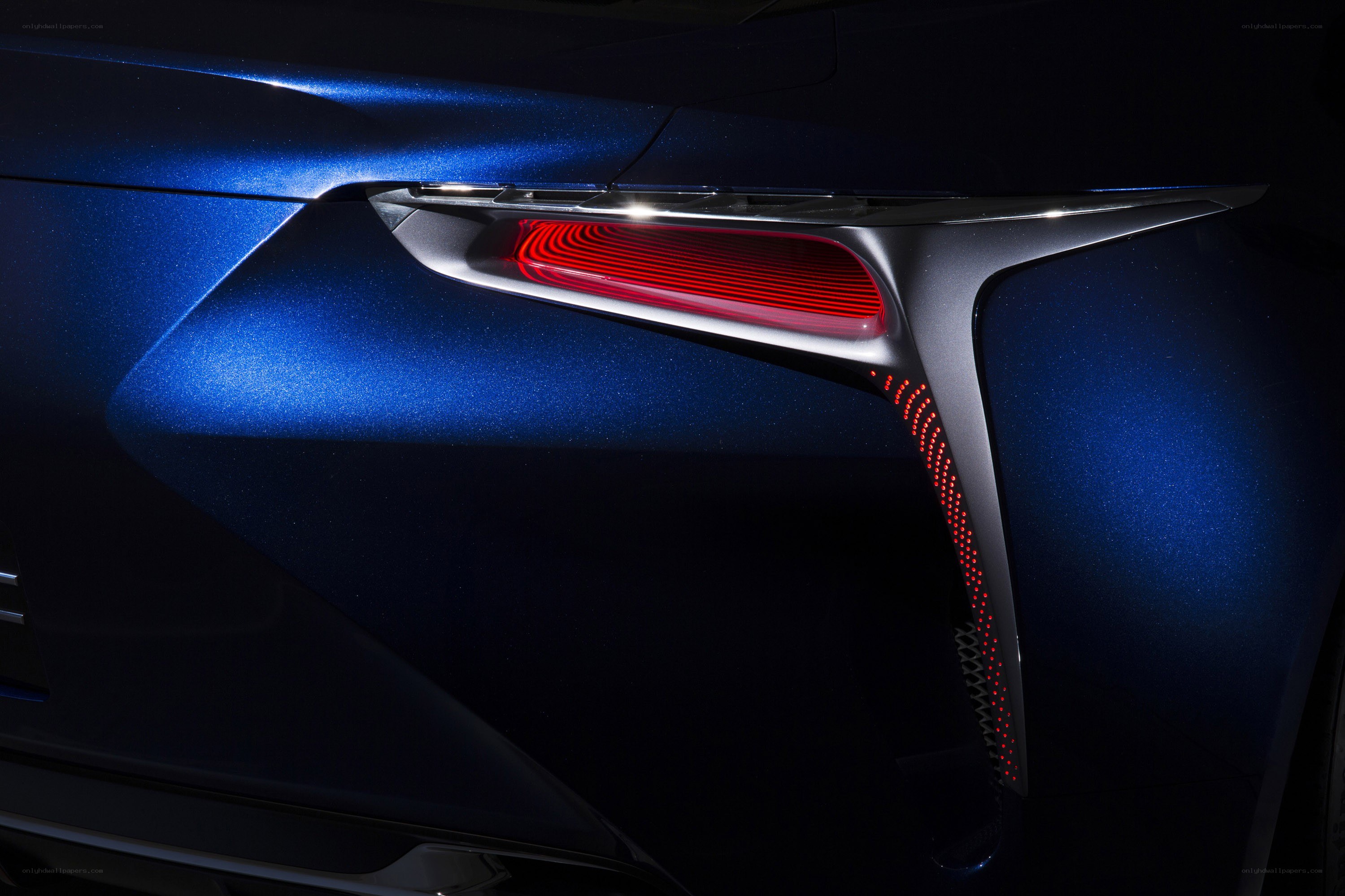 blue car taillight design