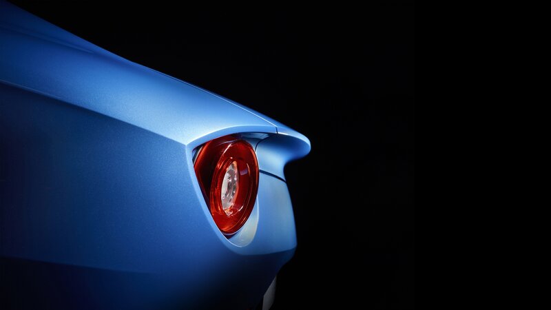 Blue Car Taillight — Dramatic, Photograph