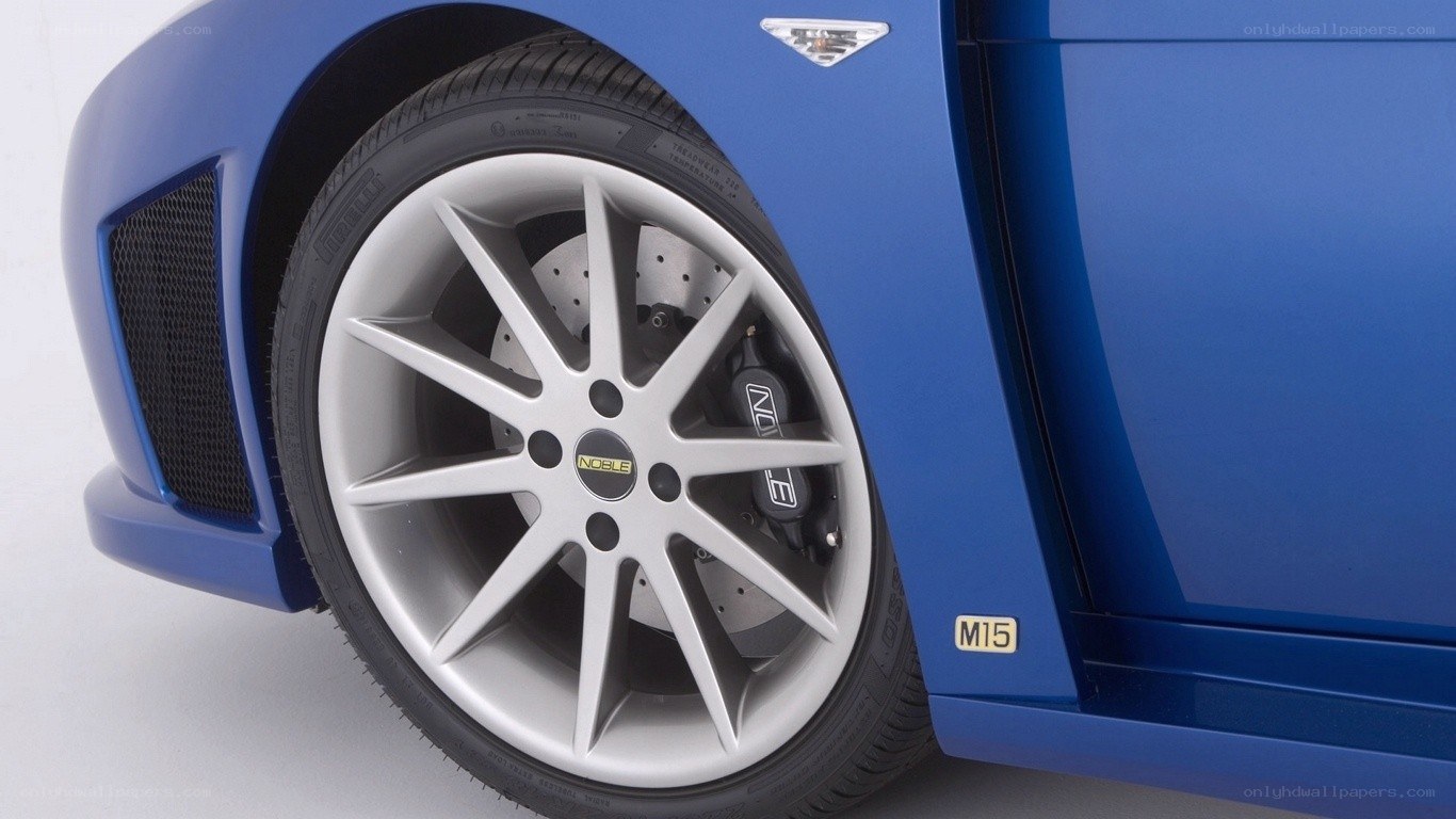 blue car wheel detail