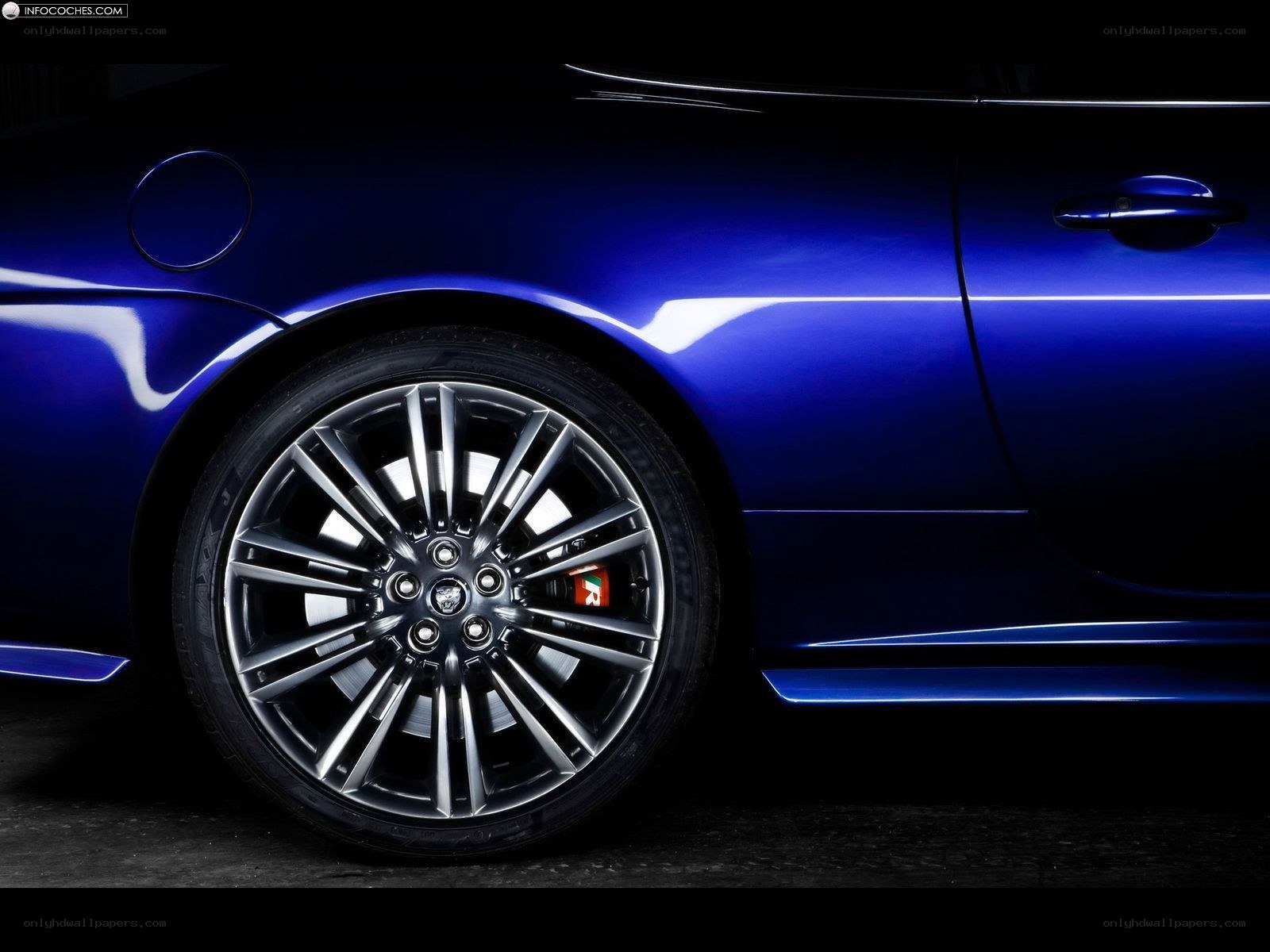 blue car wheel detail