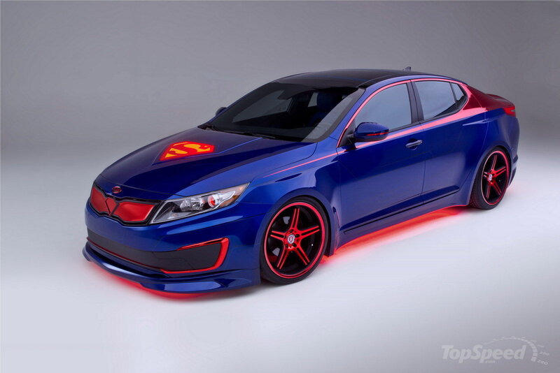 Blue Car with Superman Logo