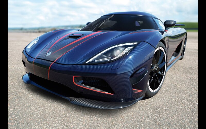 Blue Carbon-fiber Sports Car — Dynamic